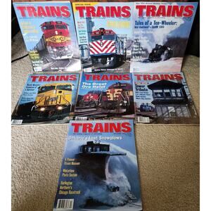 Trains The Magazine Railroading Lot Of 7 From 1993 1994 1995 See Desc.